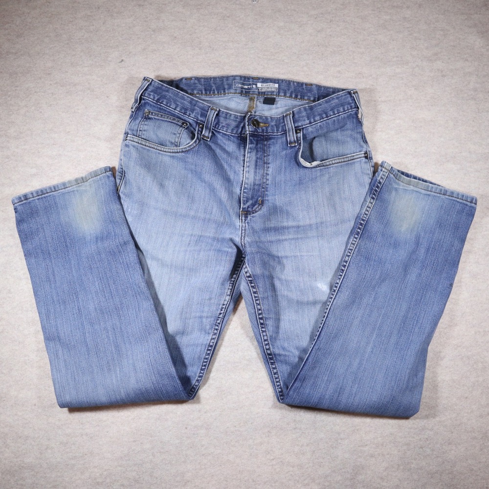 Carhartt Relaxed Fit Jeans Mens 33x30 Blue Denim Workwear Gorpcore BD2804-M